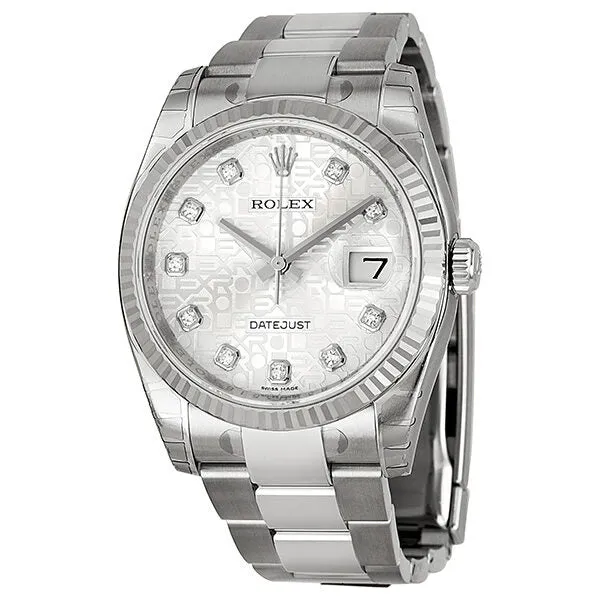 Rolex Oyster Perpetual 36 mm Silver Dial Stainless Steel Bracelet Automatic Ladies Watch 116234SJDO