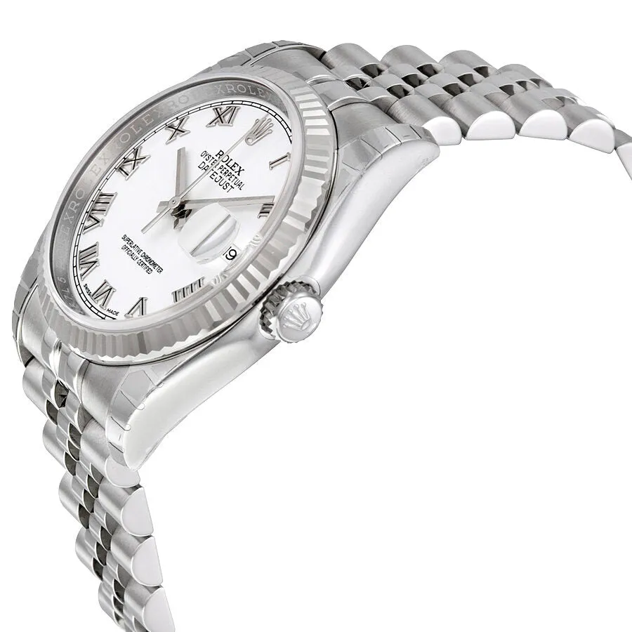 Rolex Oyster Perpetual 36 mm White Dial Stainless Steel Jubilee Bracelet Automatic Men's Watch 116234WRJ