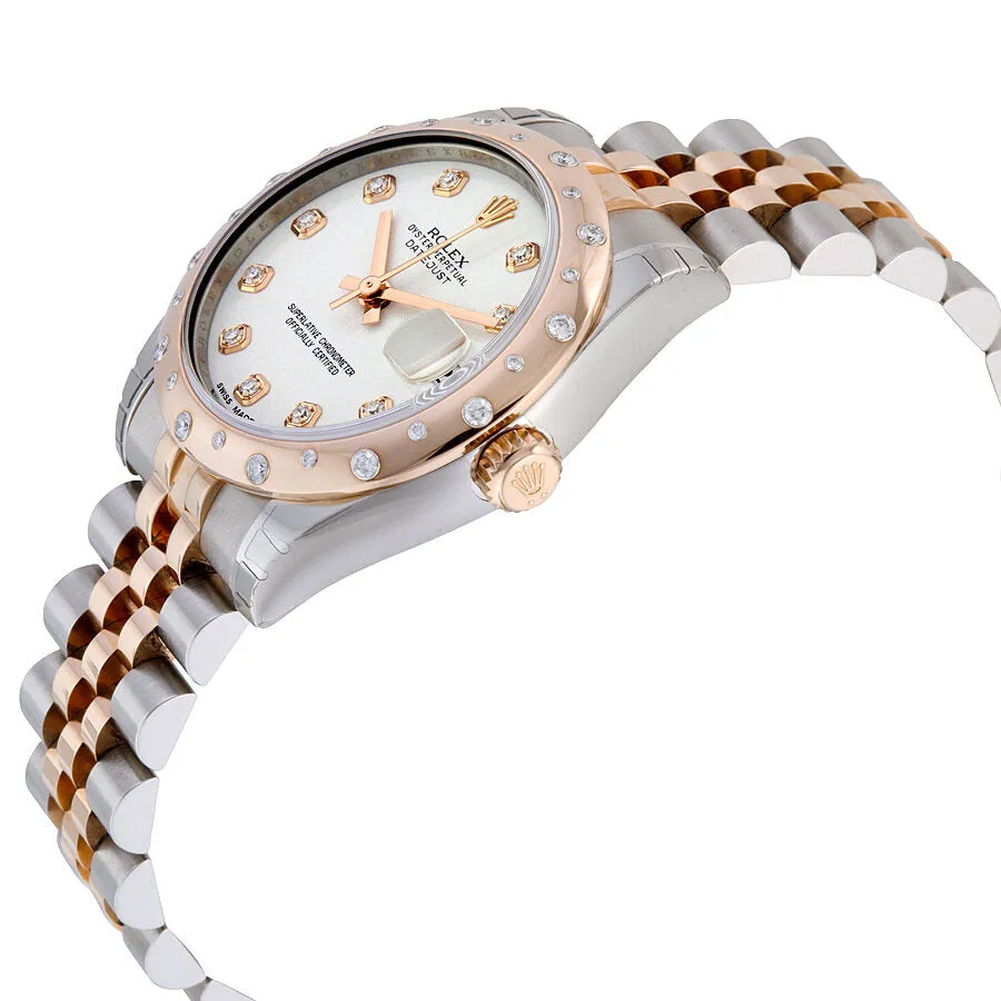 Rolex Oyster Perpetual Datejust 31 White Dial Stainless Steel and 18K Everose Gold Jubilee Bracelet Automatic Ladies Watch 178341WDJ