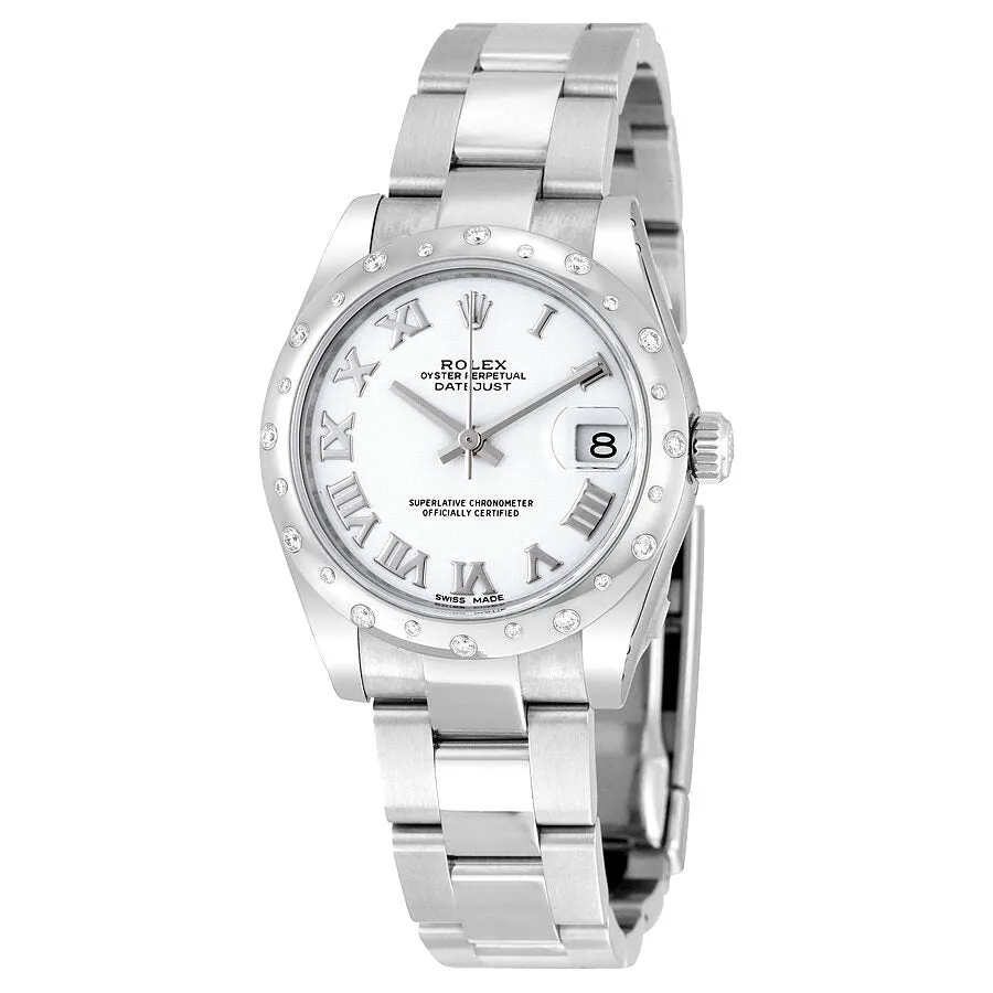Rolex Oyster Perpetual Datejust 31 white Dial Stainless Steel Bracelet Automatic Ladies Watch 178344WRO