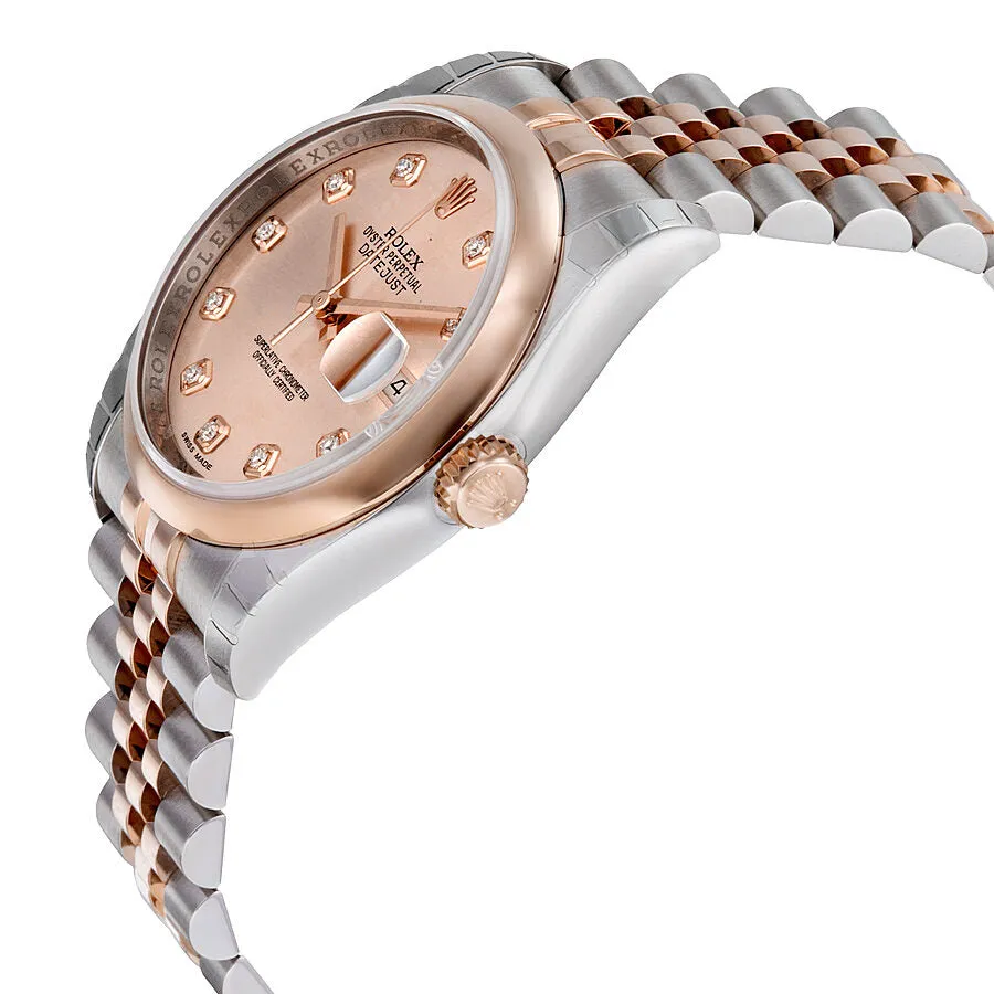 Rolex Oyster Perpetual Datejust 36 Pink Dial Stainless Steel and 18K Everose Gold Jubilee Bracelet Automatic Ladies Watch 116201PDJ