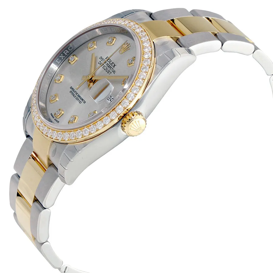 Rolex Oyster Perpetual Datejust 36 Silver Dial Stainless Steel and 18K Yellow Gold Bracelet Automatic Ladies Watch 116243SDO