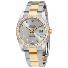 Rolex Oyster Perpetual Datejust 36 Silver Dial Stainless Steel and 18K Yellow Gold Bracelet Automatic Ladies Watch 116243SDO