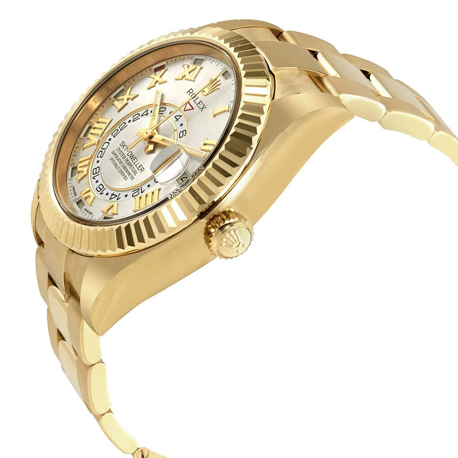 Rolex Sky Dweller Silver Dial 18kt Yellow Gold Oyster Men's Watch 326938SRO