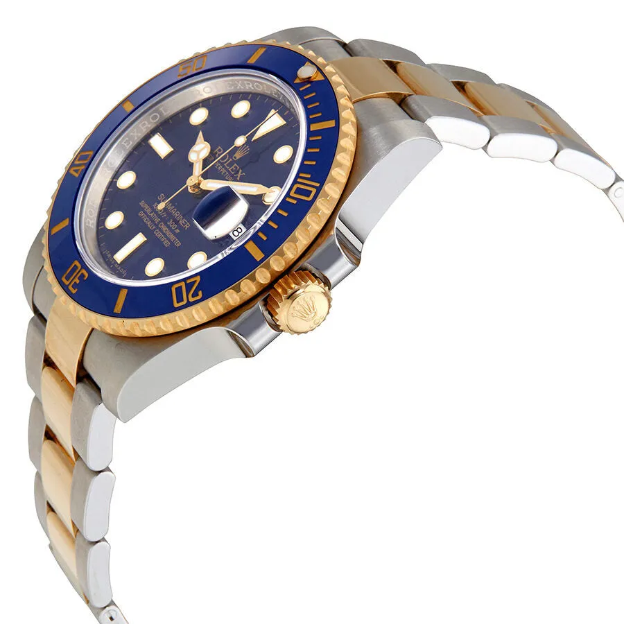 Rolex Submariner Blue Dial Stainless Steel and 18K Yellow Gold Rolex Oyster Automatic Men's Watch 116613BLSO