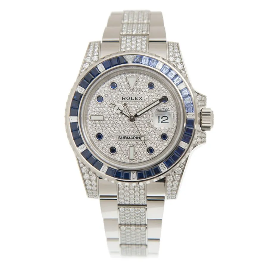 Rolex Submariner Diamond Silver-tone Dial Men's Watch 116659SABR