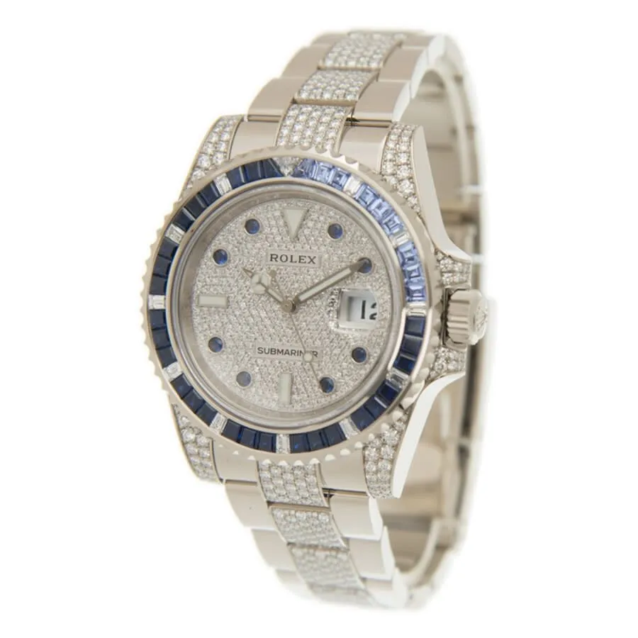Rolex Submariner Diamond Silver-tone Dial Men's Watch 116659SABR