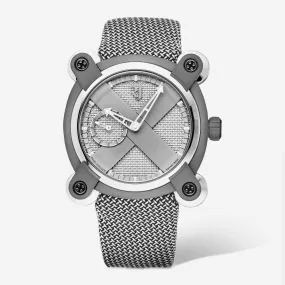 Romain Jerome Moon Invader Grey Dial Fabric Strap Titanium Automatic Men's Watch RJ.M.AU.IN.020.03