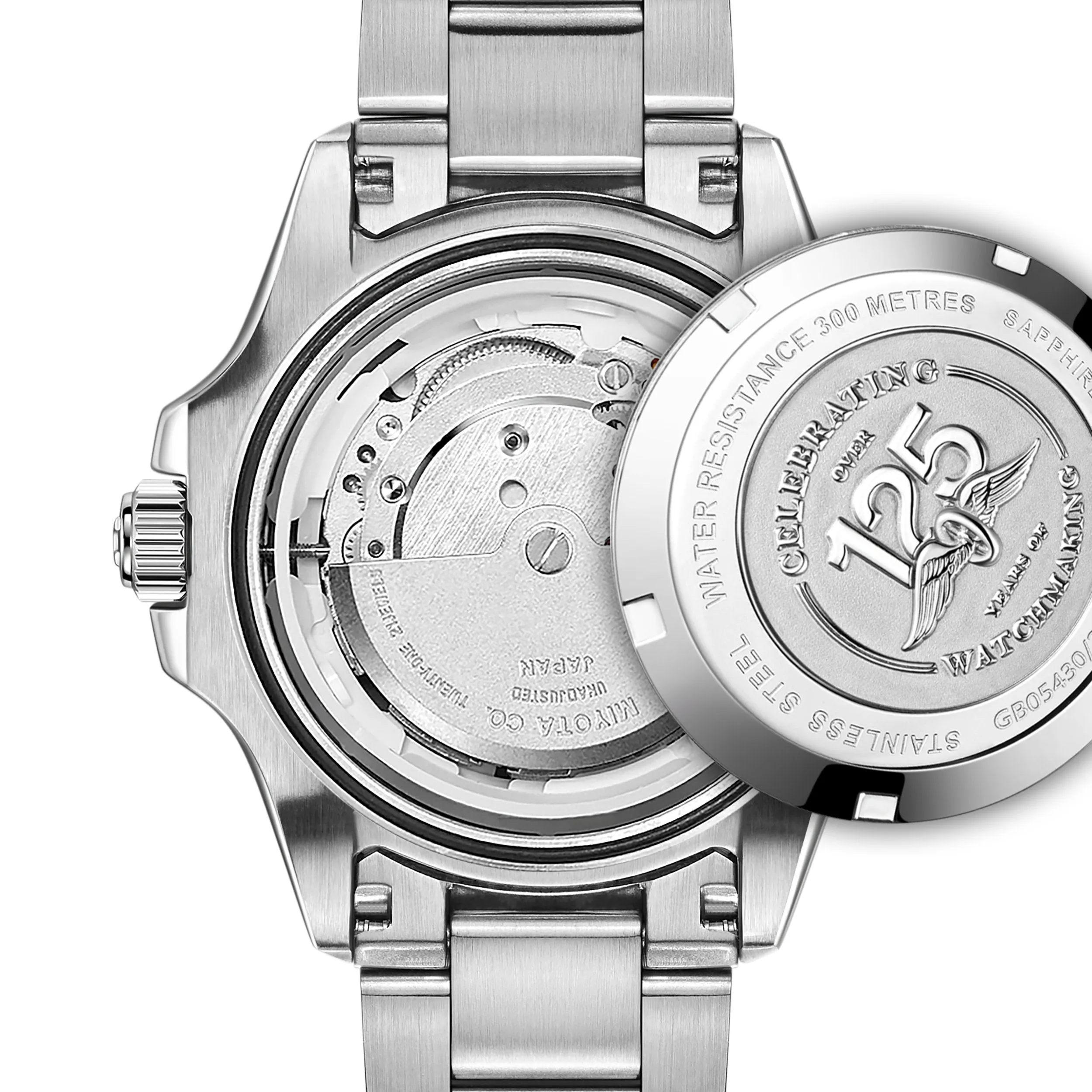 Rotary 42mm Seamatic Henley Stainless Steel Black Automatic Watch