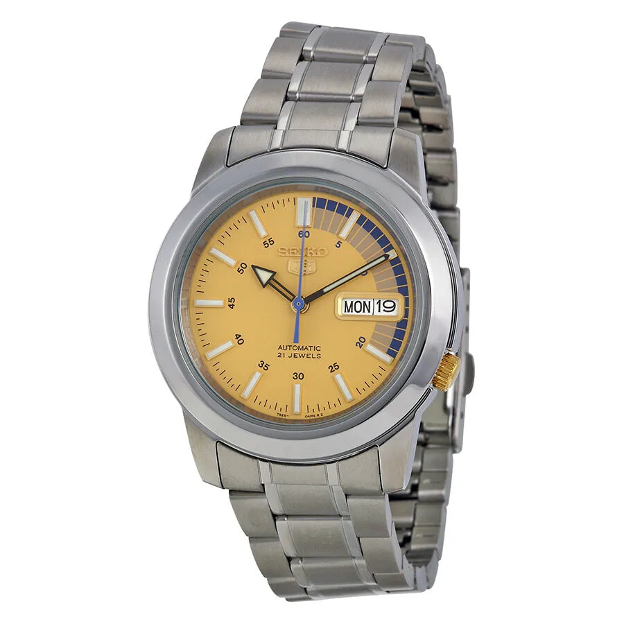 Seiko 5 Automatic Gold Dial Stainless Steel Men's Watch SNKK29