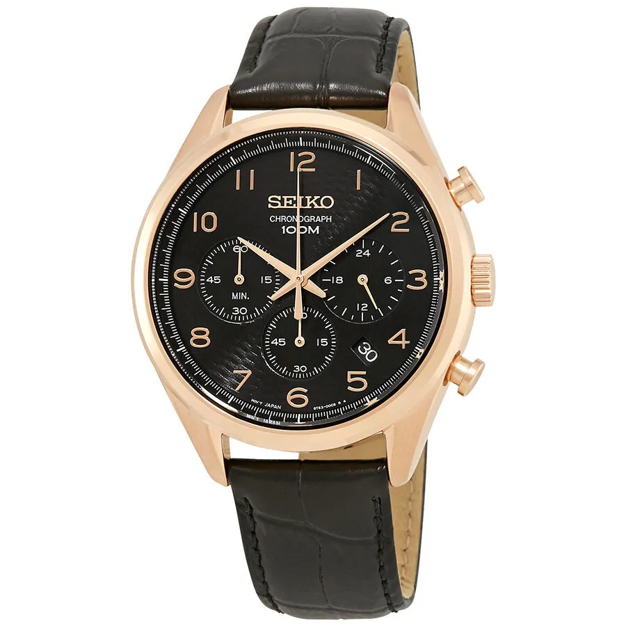 Seiko Chronograph Black Dial Men's Watch SSB296P1