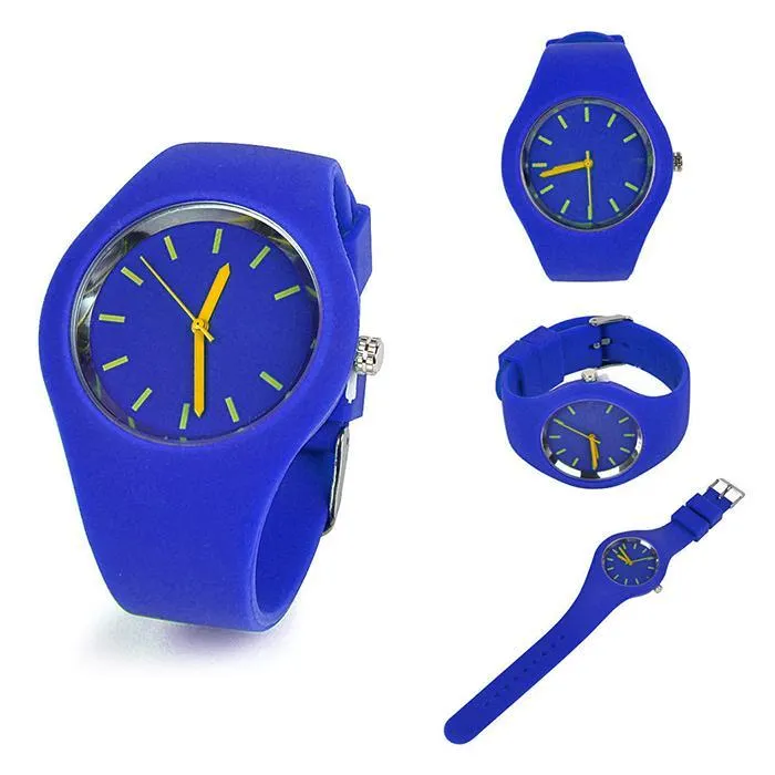 Sidiou Group Sport Ultra-Thin Watch Women Band Analog Jelly Silicone Soft Quartz