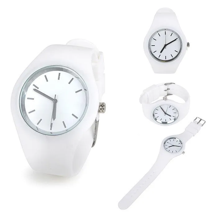 Sidiou Group Sport Ultra-Thin Watch Women Band Analog Jelly Silicone Soft Quartz