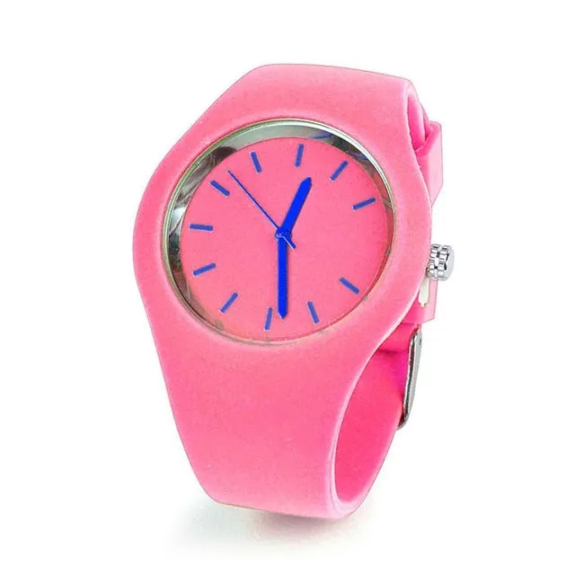 Sidiou Group Sport Ultra-Thin Watch Women Band Analog Jelly Silicone Soft Quartz