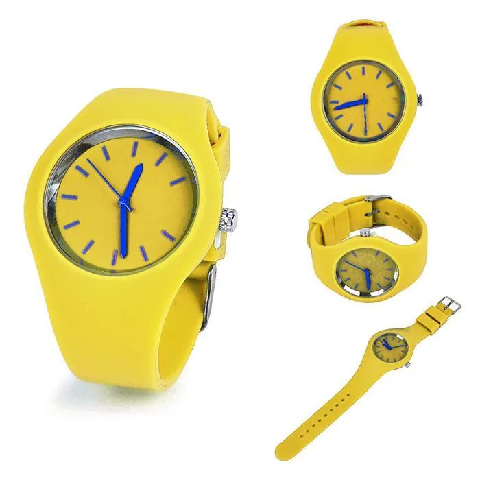 Sidiou Group Sport Ultra-Thin Watch Women Band Analog Jelly Silicone Soft Quartz