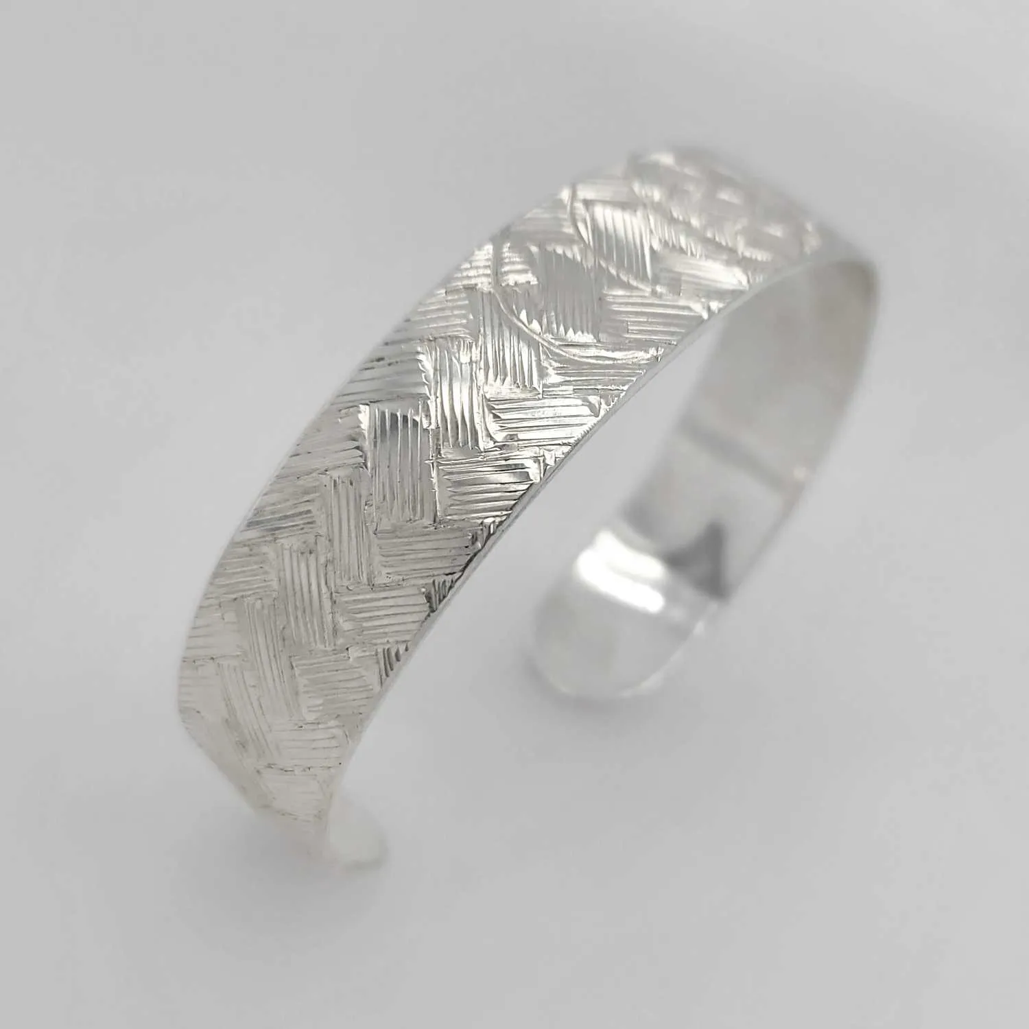 Silver 1/2" Solar Eclipse Bracelet