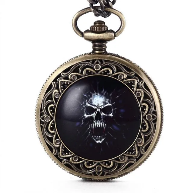 Unisex Retro Steampunk Bronze Final Destination Theme Pocket Watch