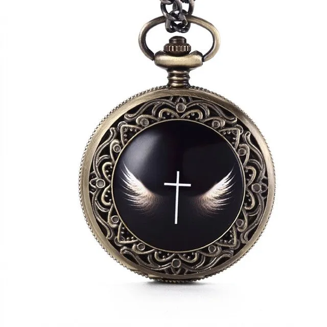 Unisex Retro Steampunk Bronze Final Destination Theme Pocket Watch