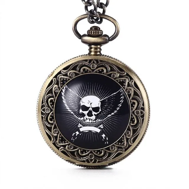 Unisex Retro Steampunk Bronze Final Destination Theme Pocket Watch