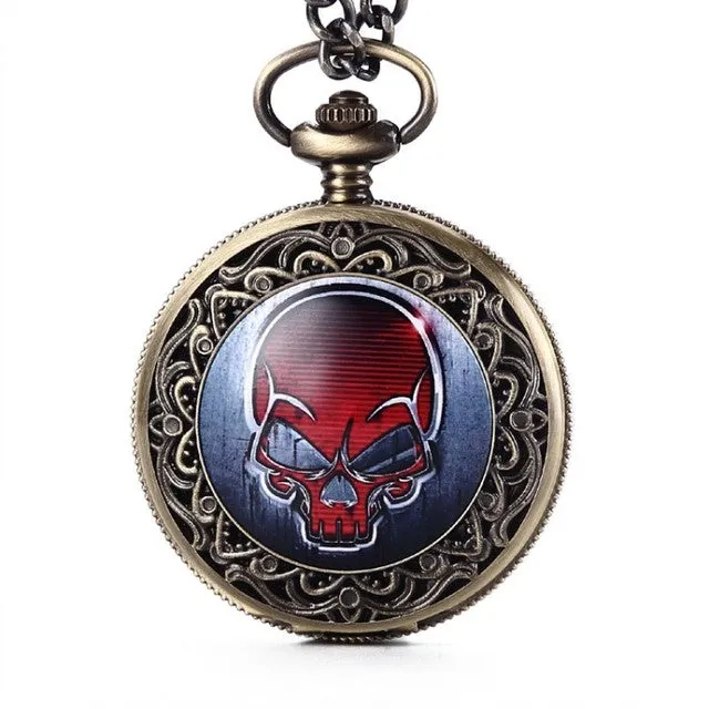 Unisex Retro Steampunk Bronze Final Destination Theme Pocket Watch