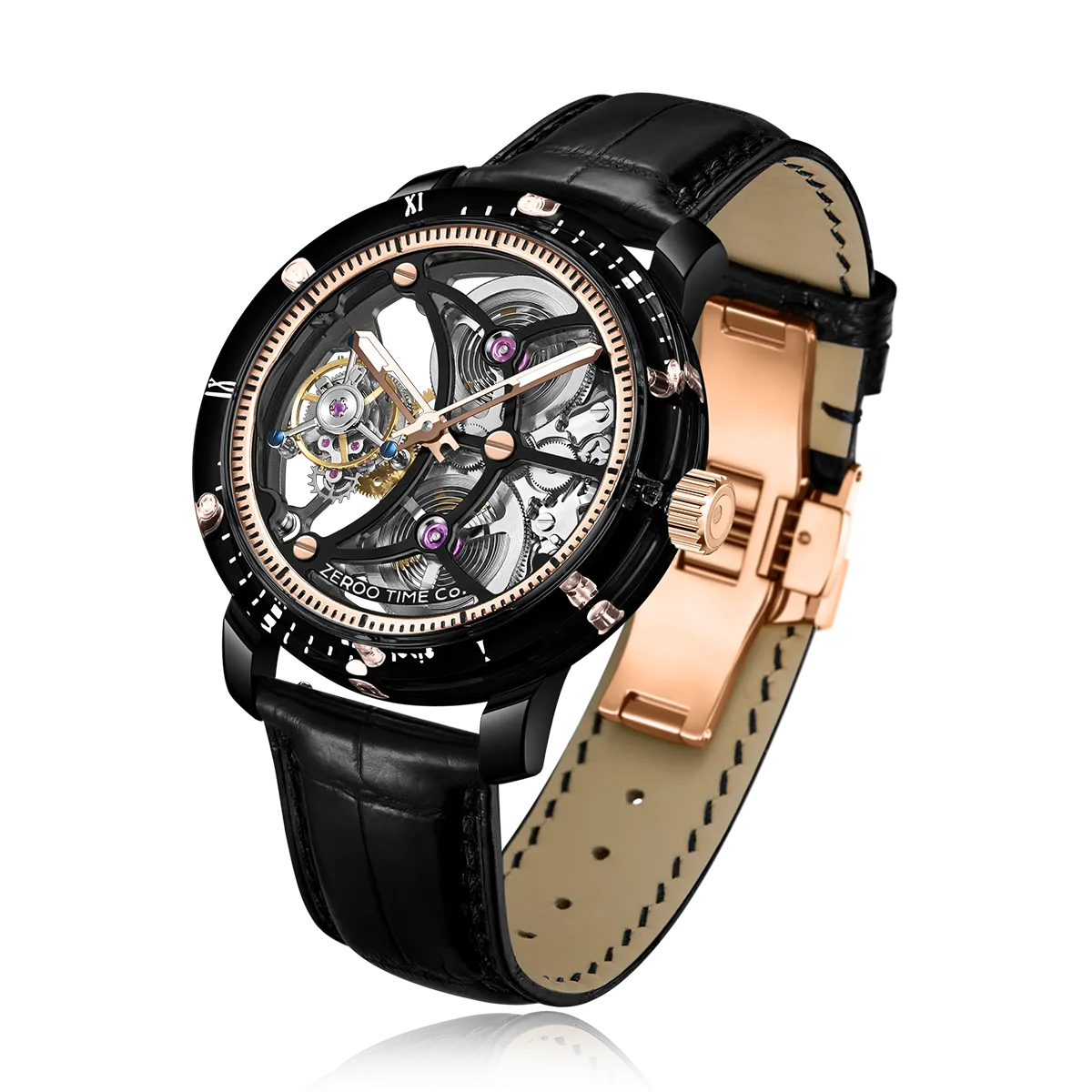 ZEROO T5 THE ARCHER FULL SKELETON TOURBILLONMANUAL TOURBILLON WATCH FOR GENTS - ZT005CBR