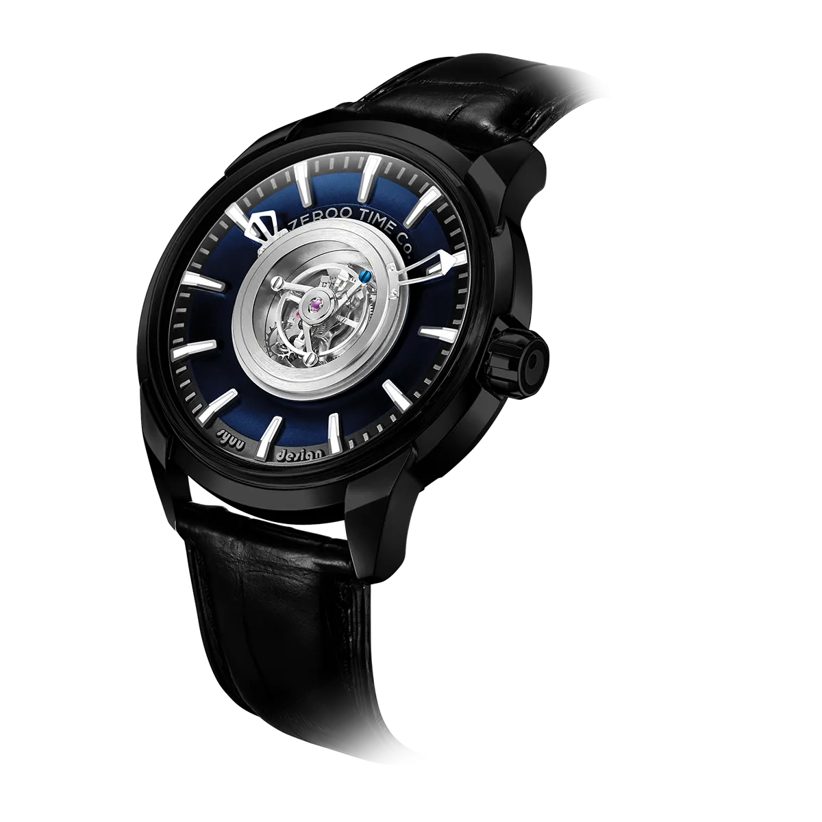 ZEROO T6 THE QUASER CENTER TOURBILLONMANUAL TOURBILLON WATCH FOR GENTS - ZT006BBL