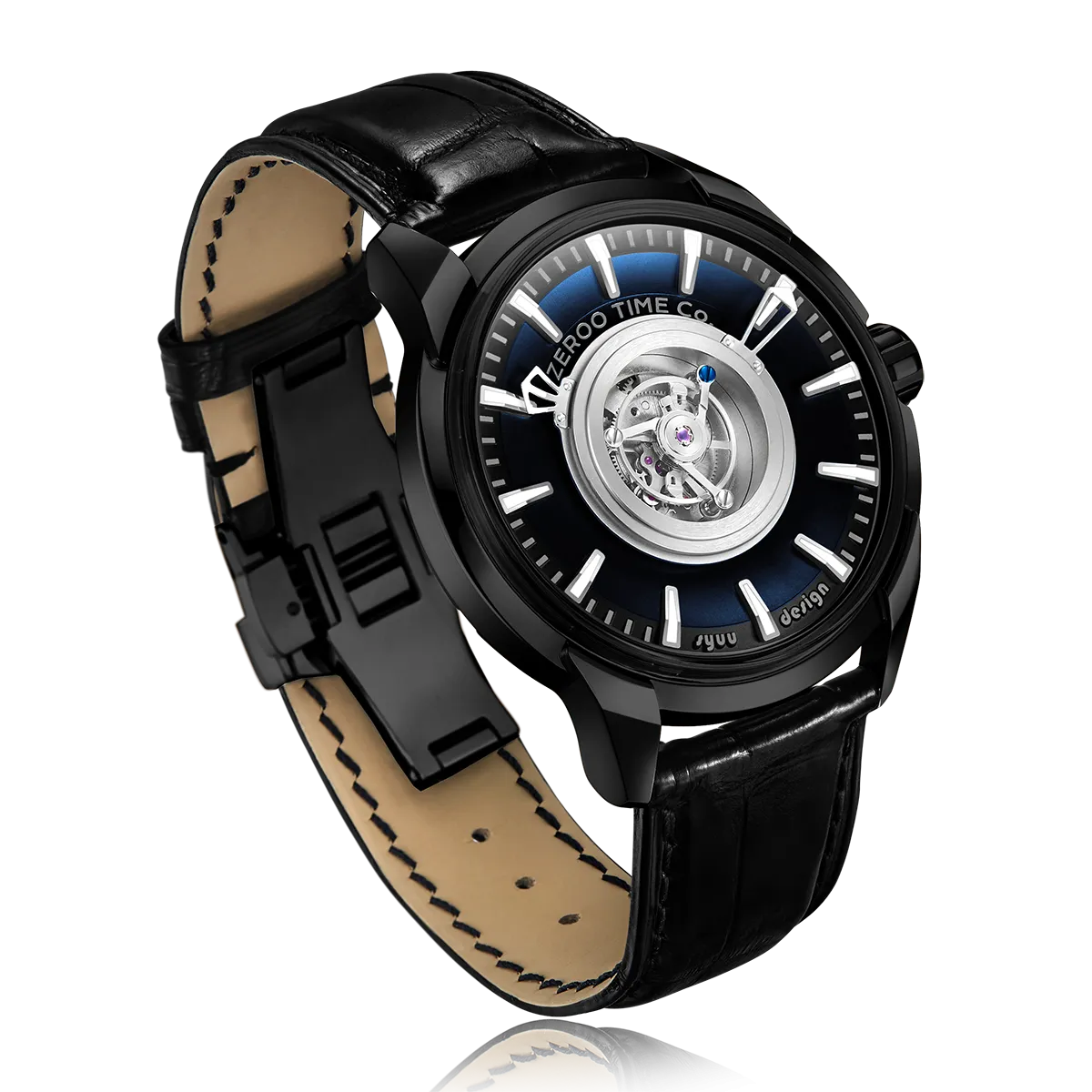ZEROO T6 THE QUASER CENTER TOURBILLONMANUAL TOURBILLON WATCH FOR GENTS - ZT006BBL