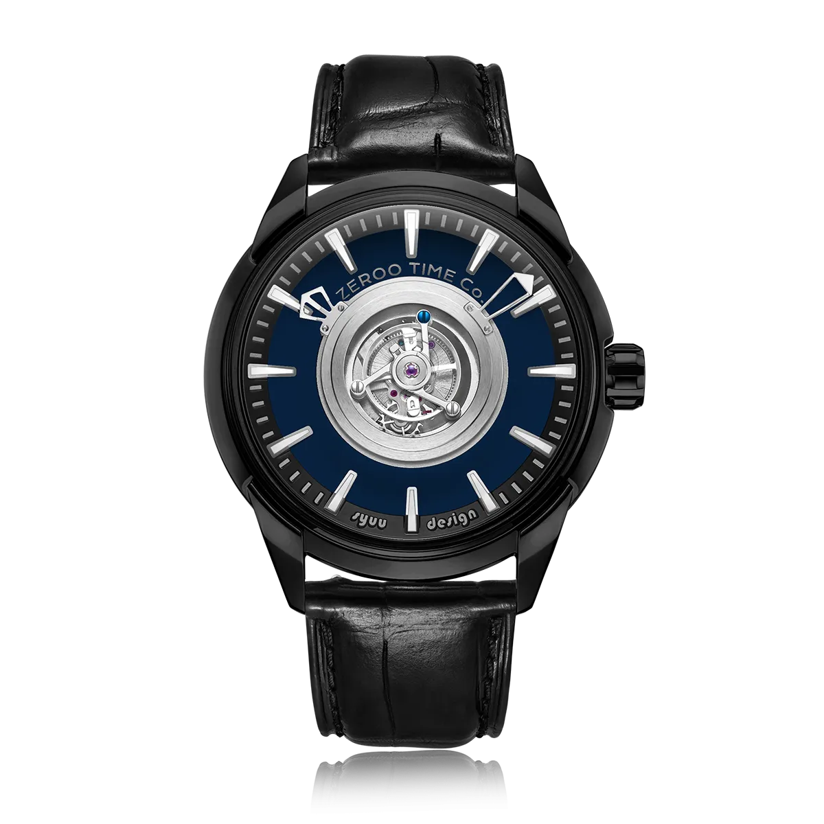ZEROO T6 THE QUASER CENTER TOURBILLONMANUAL TOURBILLON WATCH FOR GENTS - ZT006BBL