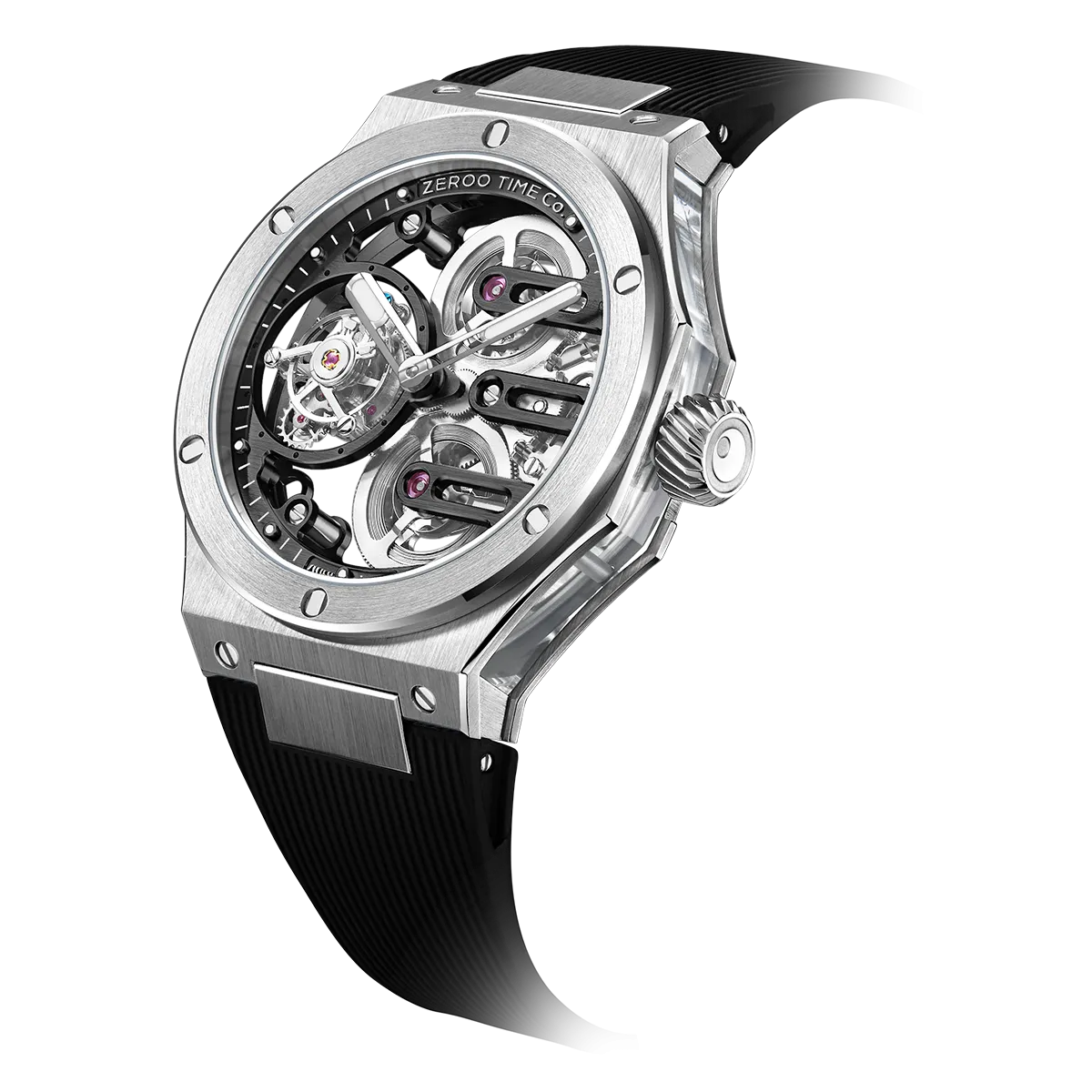 ZEROO T8 THE ORION FULL SKELETON TOURBILLONMANUAL TOURBILLON WATCH FOR GENTS - ZT008SBB