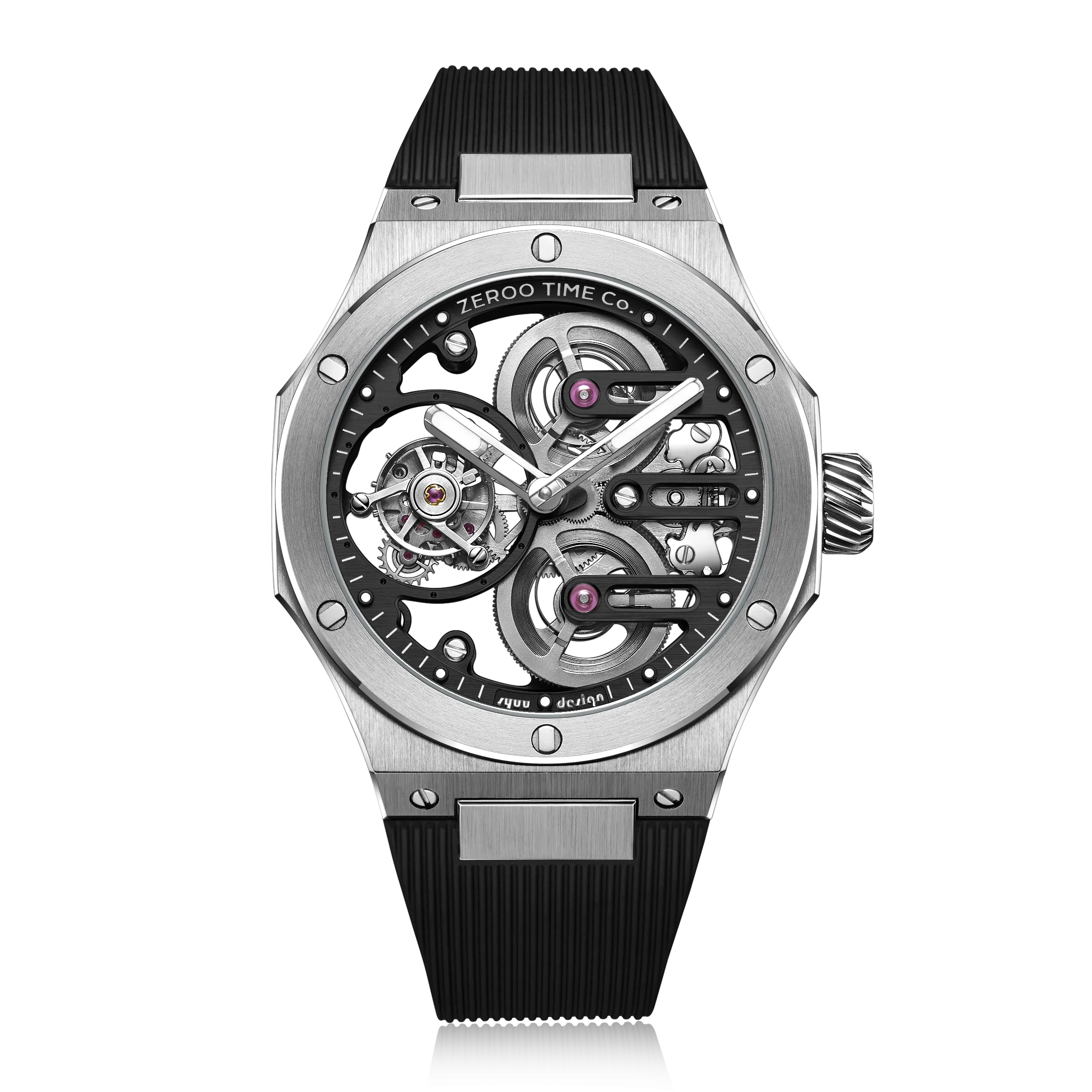 ZEROO T8 THE ORION FULL SKELETON TOURBILLONMANUAL TOURBILLON WATCH FOR GENTS - ZT008SBB