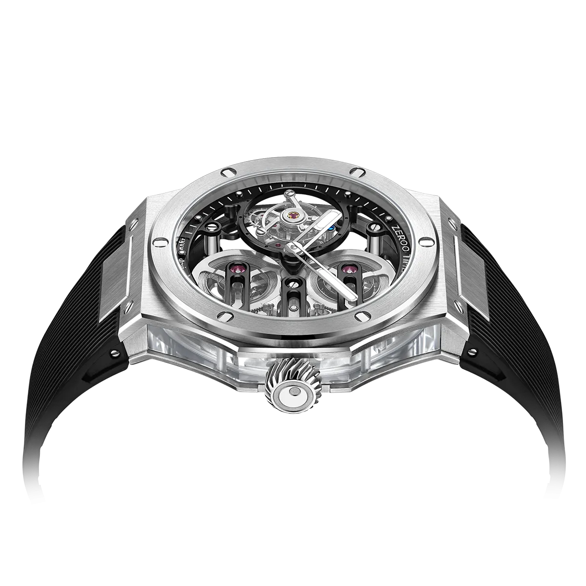 ZEROO T8 THE ORION FULL SKELETON TOURBILLONMANUAL TOURBILLON WATCH FOR GENTS - ZT008SBB